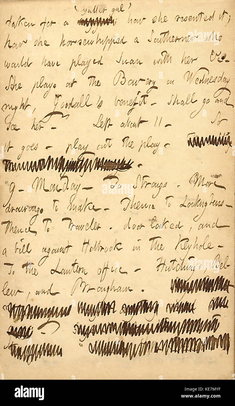 Cette entrée du *Thomas Butler Gunn Diaries* (volume 4) fournit un compte rendu direct du 8 au 9 février 1852, capturant la vie quotidienne et les événements du XIXe siècle, offrant un aperçu de la période. Banque D'Images