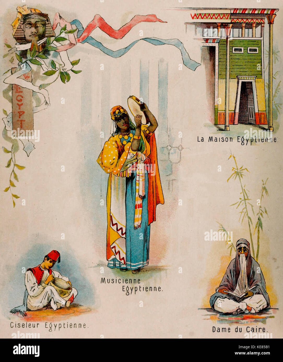 Au égyptiens différents Paris Exposition Universelle de 1878 Banque D'Images