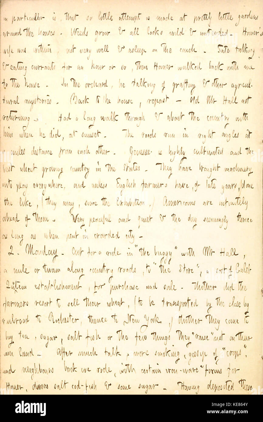 Thomas Butler Gunn Diaries Volume 5, page 6, Août 12, 1852 Banque D'Images