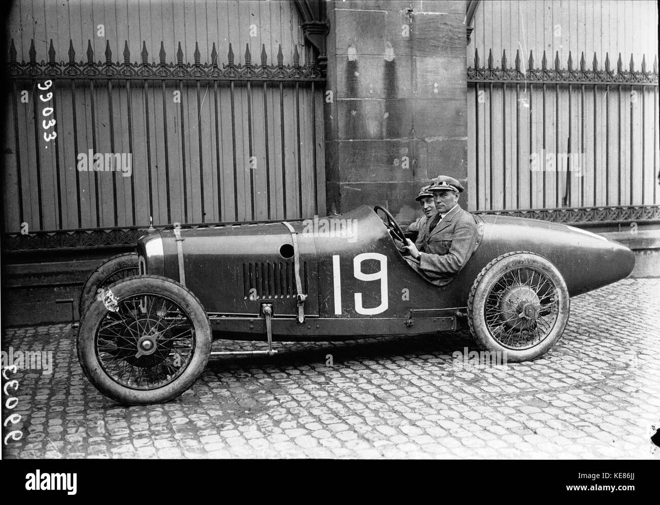 Louis Wagner au Grand Prix de France 1922 Banque D'Images