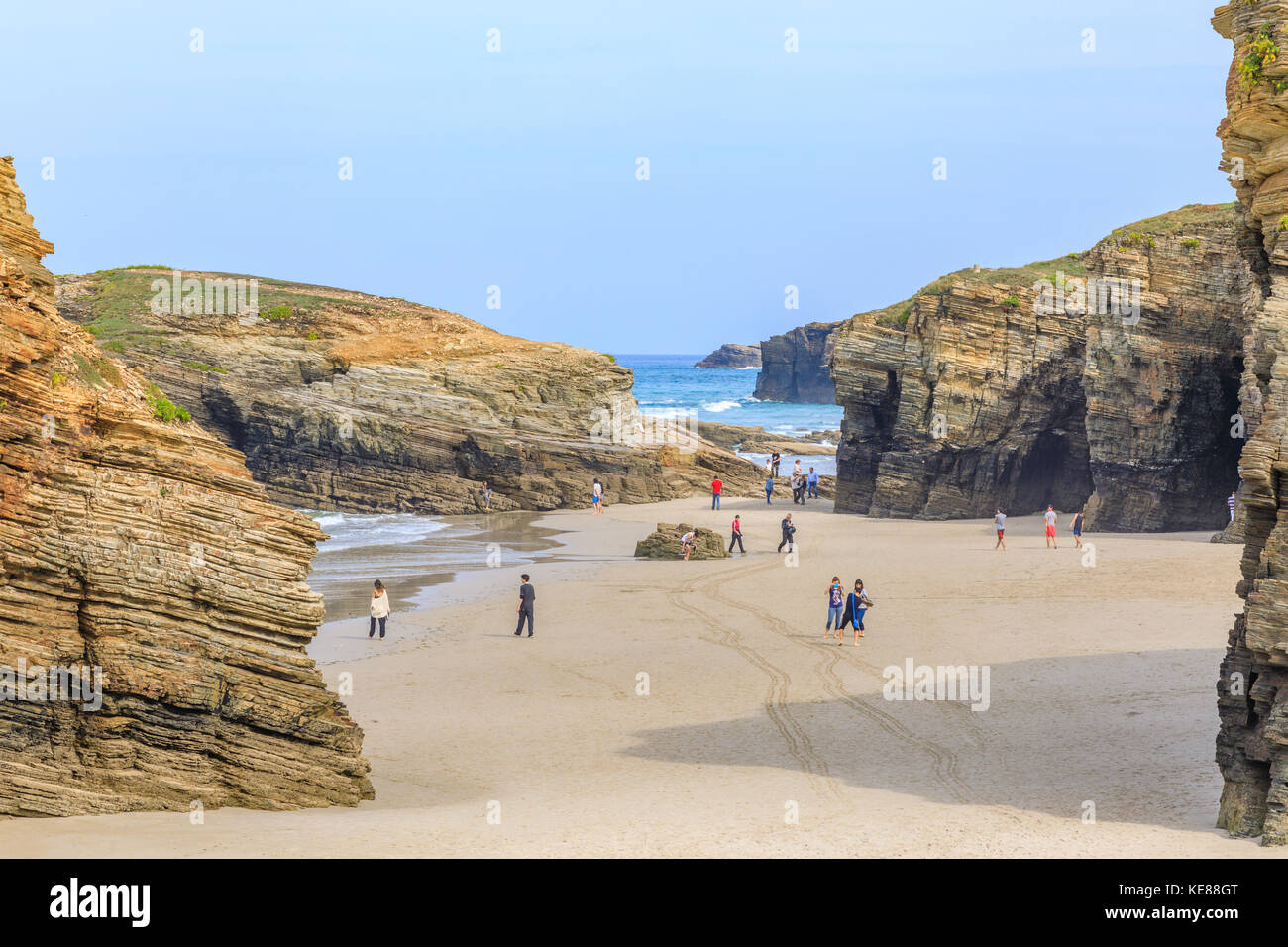 Playa de las Catedrales Beach, Espagne Banque D'Images