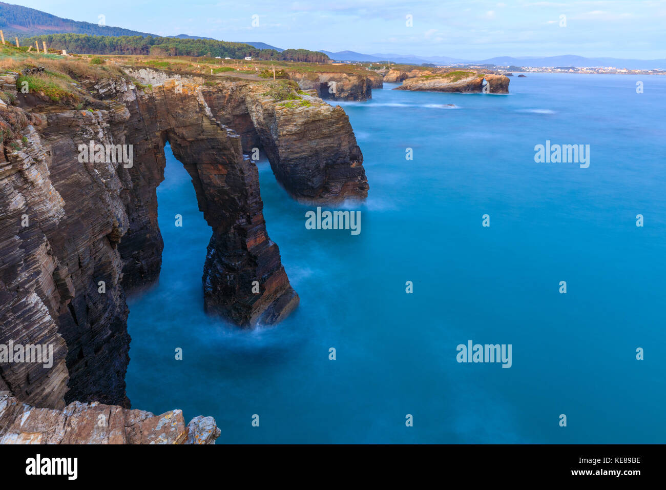 Playa de las Catedrales Beach, Espagne Banque D'Images