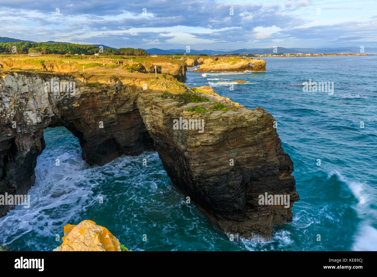 Playa de las Catedrales Beach, Espagne Banque D'Images