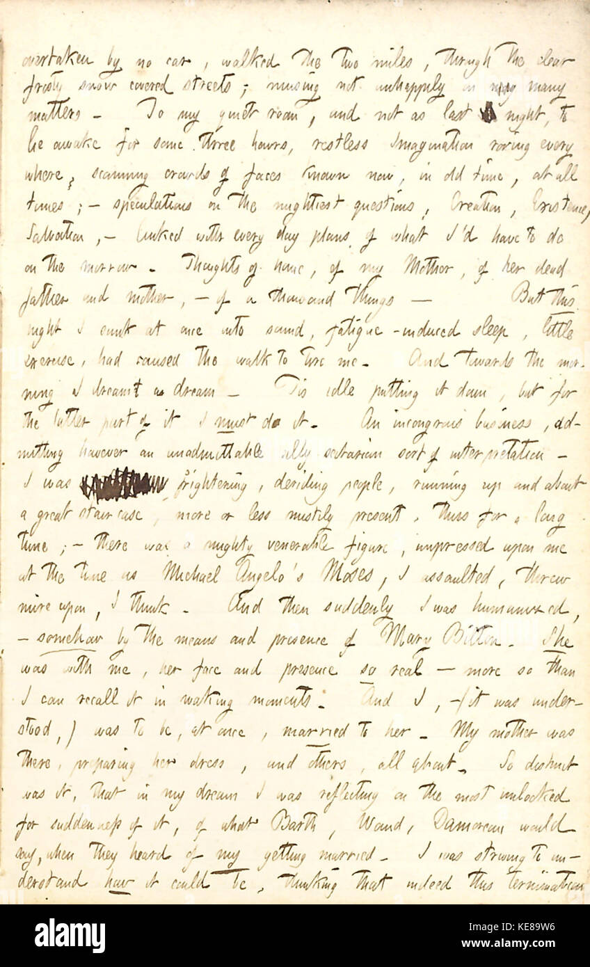 Thomas Butler Gunn Diaries Volume 6, page 221, Décembre 20, 1853 Banque D'Images