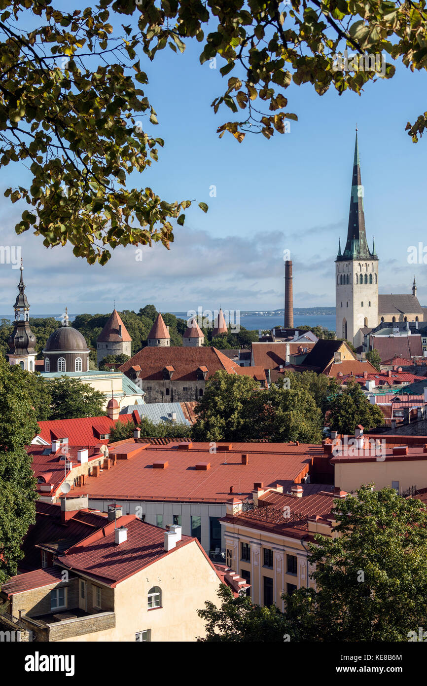 La ville de Tallinn en Estonie. La vieille ville est l'une des villes médiévales les mieux préservées d'Europe et est un unesco world heritage site. Tallinn est t Banque D'Images