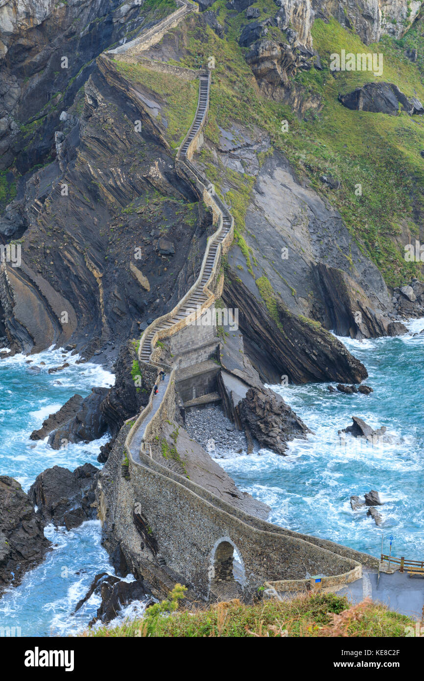 San Juan de Gaztelugatxe, Pays Basque, Espagne Banque D'Images