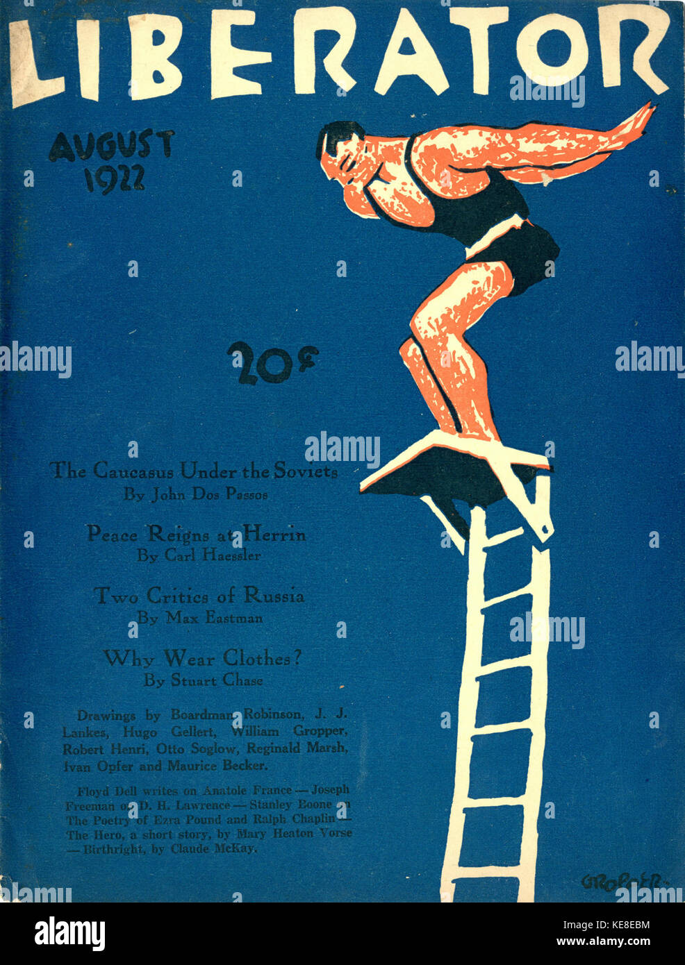 Le Liberator, août 1922, par William Gropper Banque D'Images