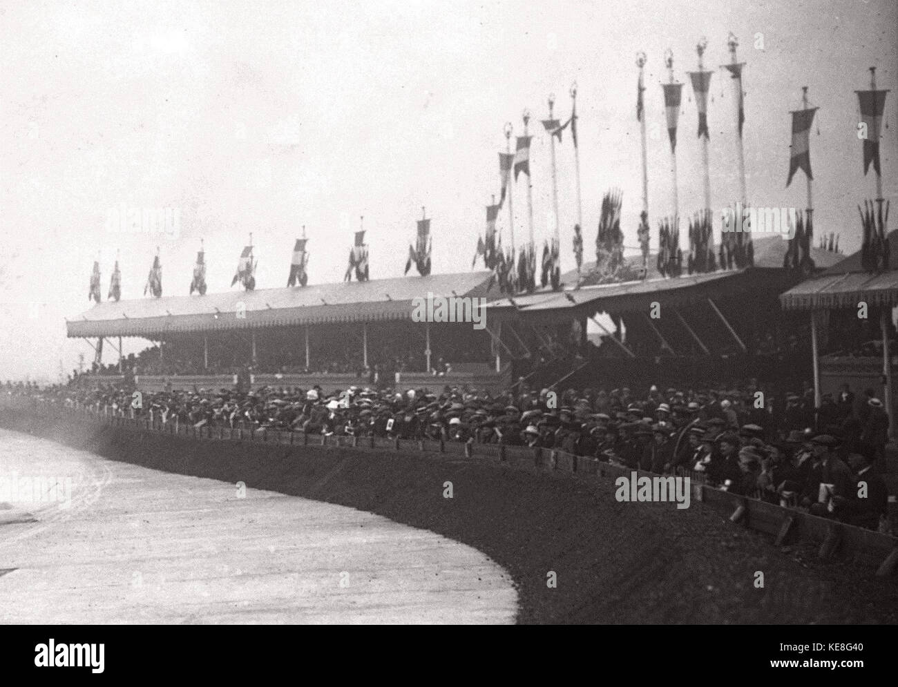 Felice Nazzaro au Grand Prix de France 1913 (3) culture Banque D'Images