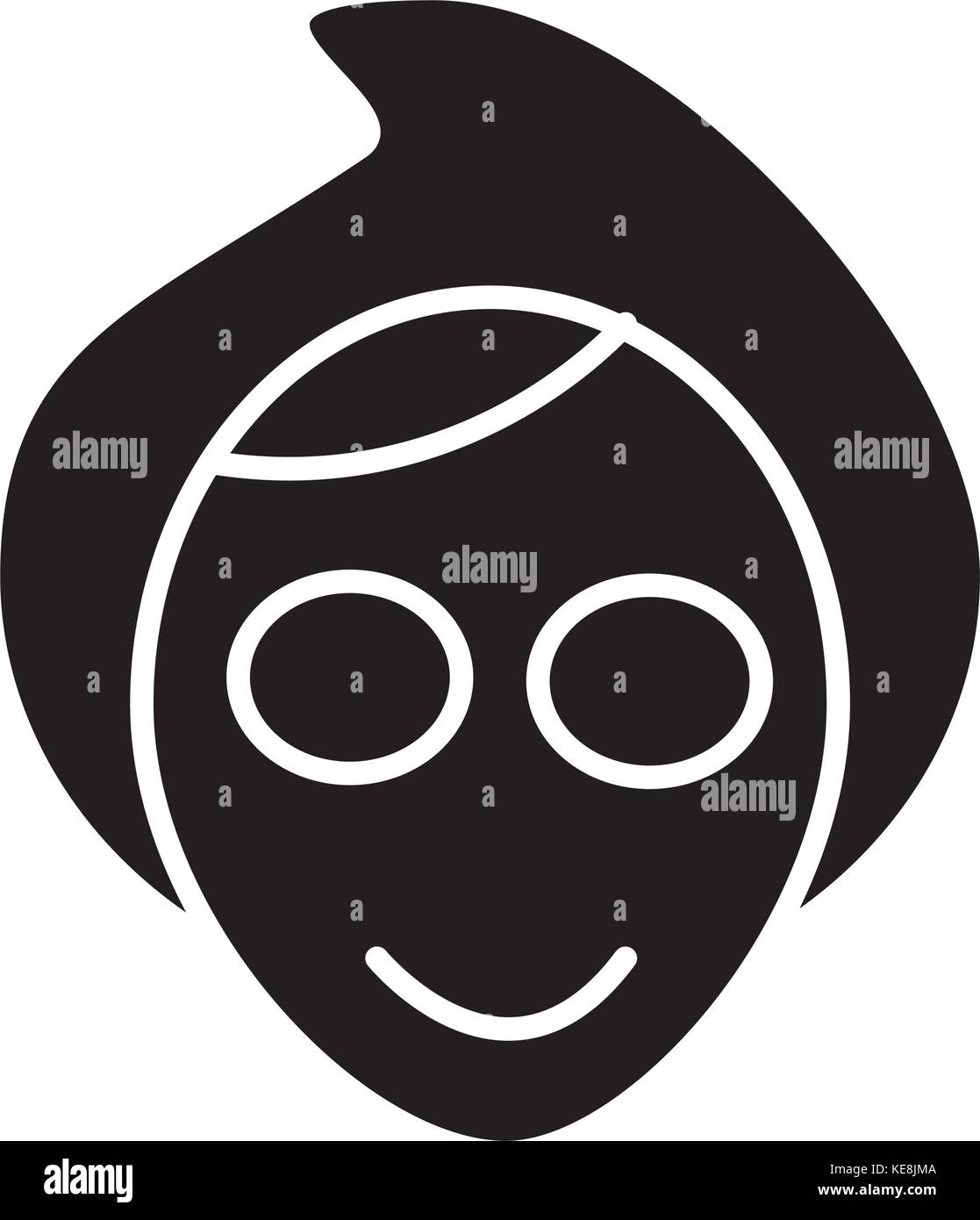 Face à l'icône masque spa, vector illustration, panneau noir sur fond isolé Illustration de Vecteur