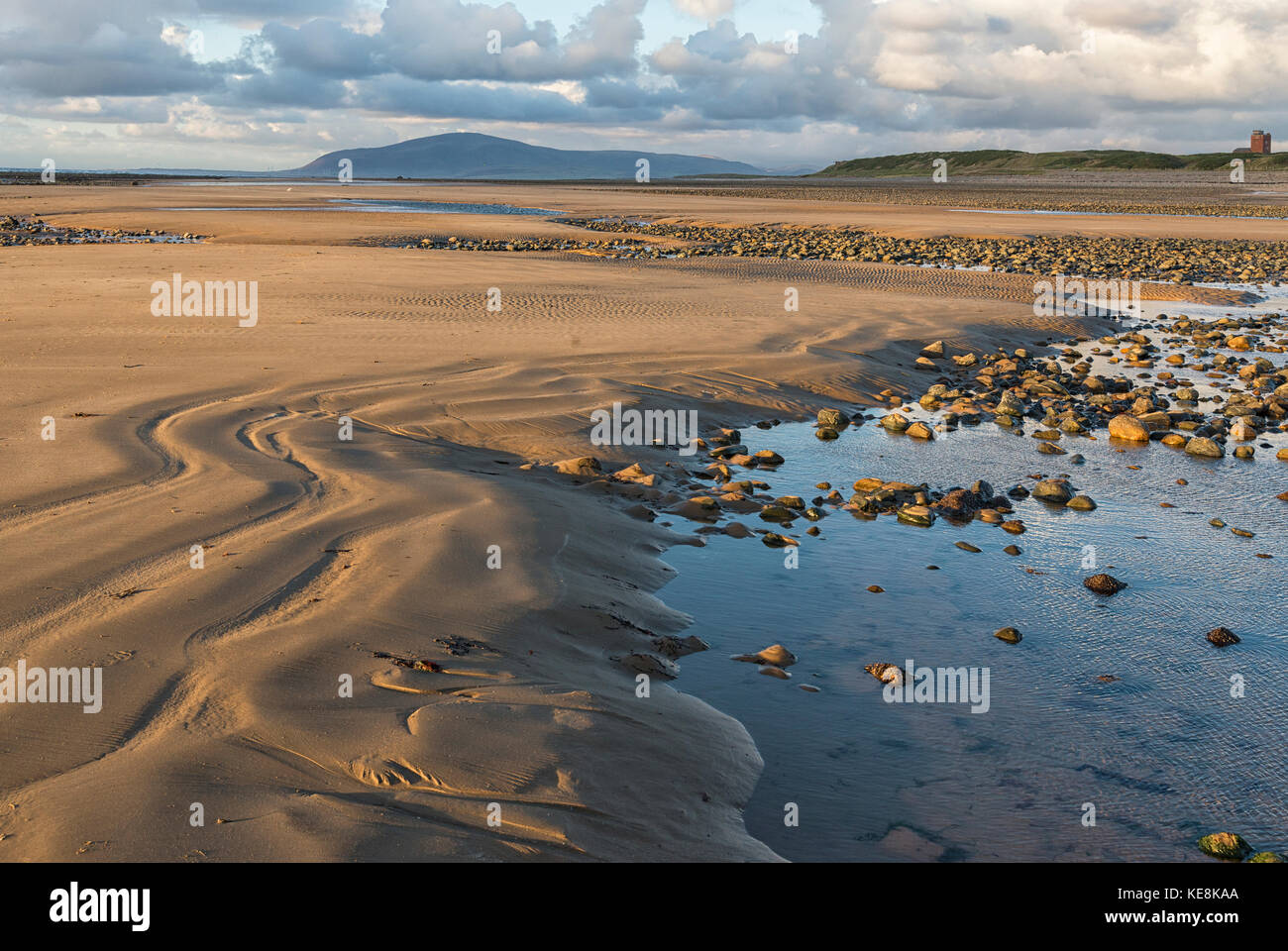 Combe Noire vue de la plage de Sandy Lane, Écart Walney Island, Barrow-in-Furness Banque D'Images