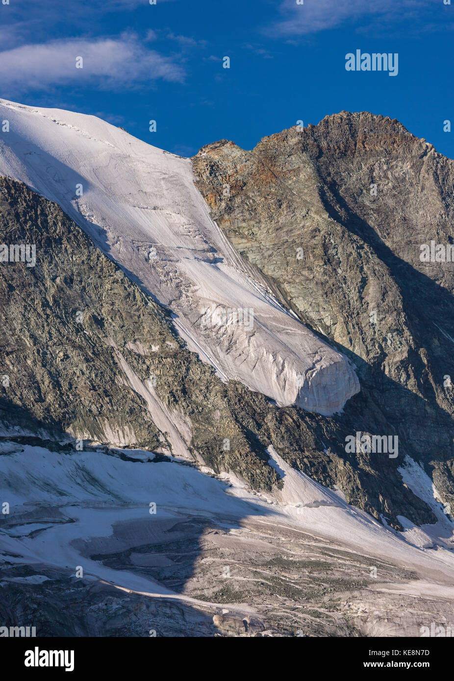 La vallée de Moiry, Suisse - glacier suspendu le glacier de Moiry, paysage de montagne, dans les Alpes Pennines dans le canton du Valais. Banque D'Images