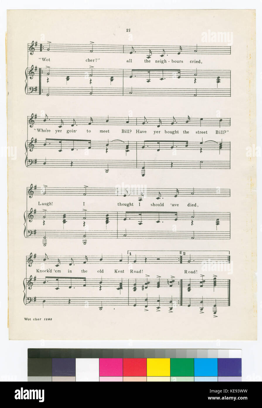 Wot cher ! , Ou, Knock 'Em'deadin le Old Kent Road (NYPL Hadès 4544611699427) Banque D'Images