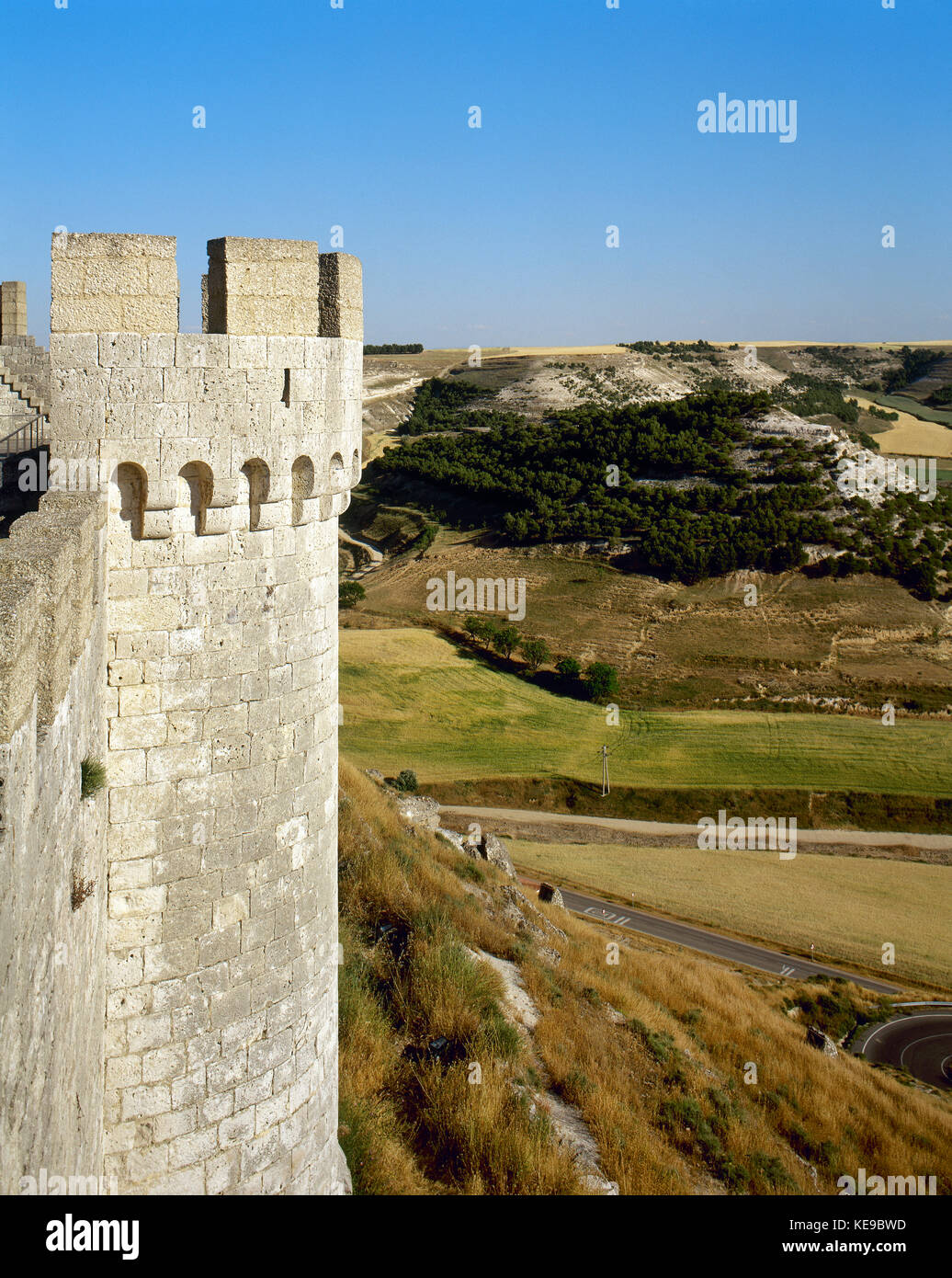 Peñafiel, province de Valladolid, Castille et Leon, Espagne Banque D'Images