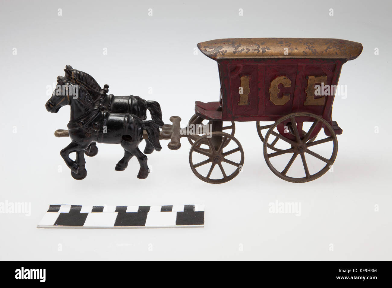 Fonte de jouet de glace de chevaux Banque D'Images