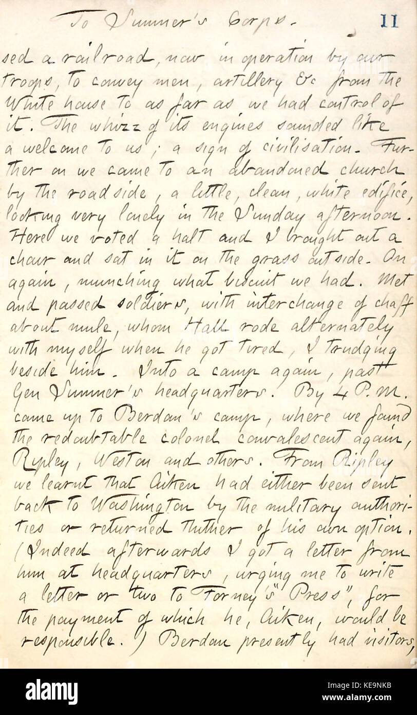 Thomas Butler Gunn Diaries Volume 20, page 18, 25 mai, 1862 Banque D'Images