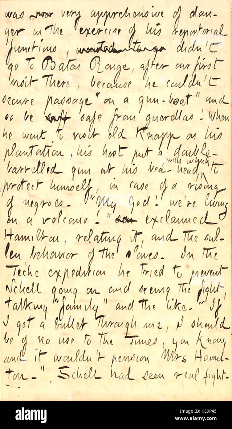 Thomas Butler Gunn Diaries Volume 22, page 108, 4 mars 1863 Banque D'Images