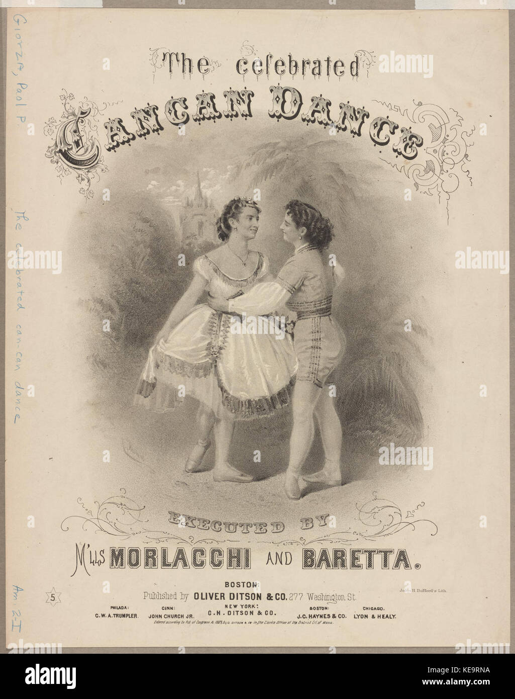 La célèbre danse cancan exécuté par M'lls Morlacchi et Baretta (NYPL b19375525 5238022) Banque D'Images
