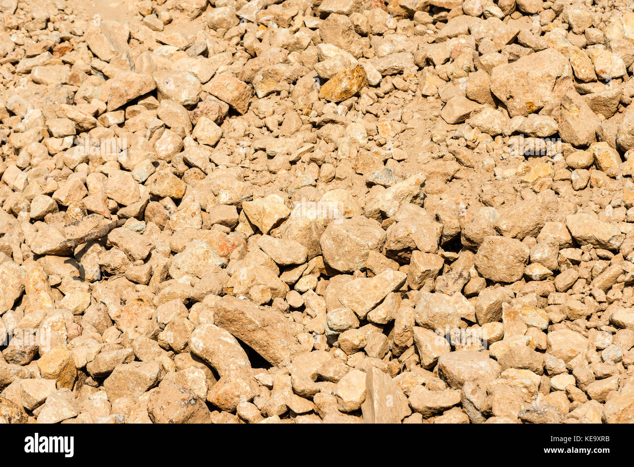 Or les roches extraites d'une mine souterraine, avant d'être écrasés Banque D'Images