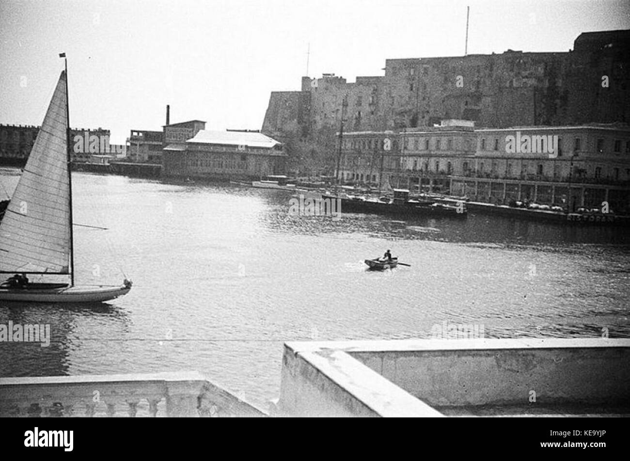 Borgo Marinari Napoli nel 1938 Banque D'Images