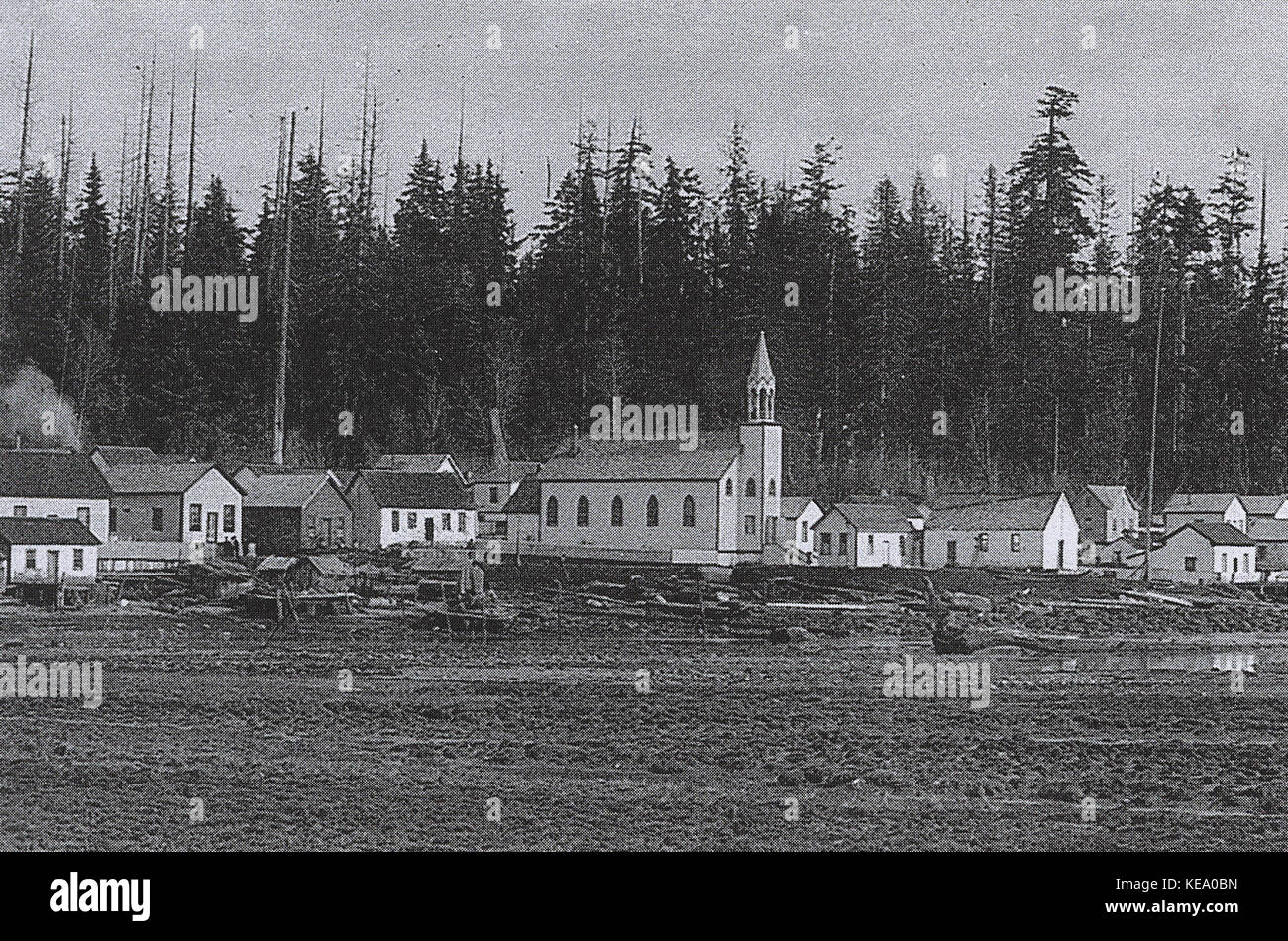 Réserve de la Mission d'en face de Vancouver, vers 1886 Banque D'Images