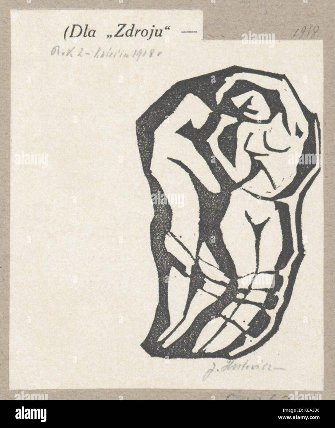 Jerzy Hulewicz akty Dwa JE Banque D'Images