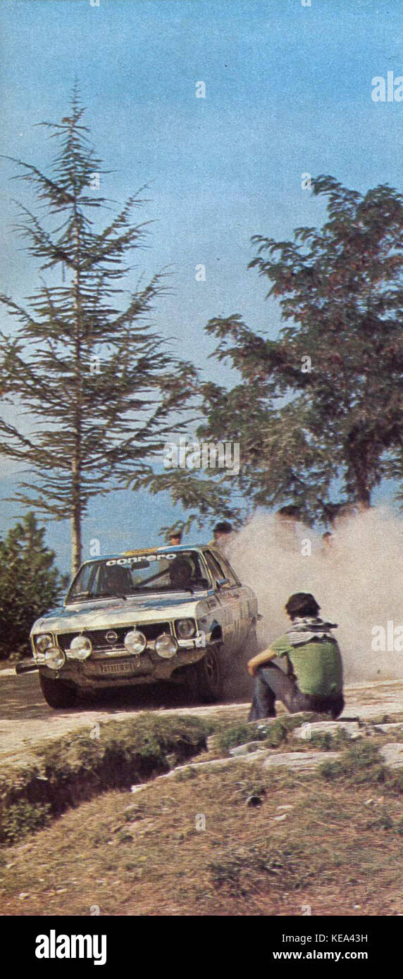 Salvatore Brai Opel Ascona (1975 Rallye Sanremo) Banque D'Images