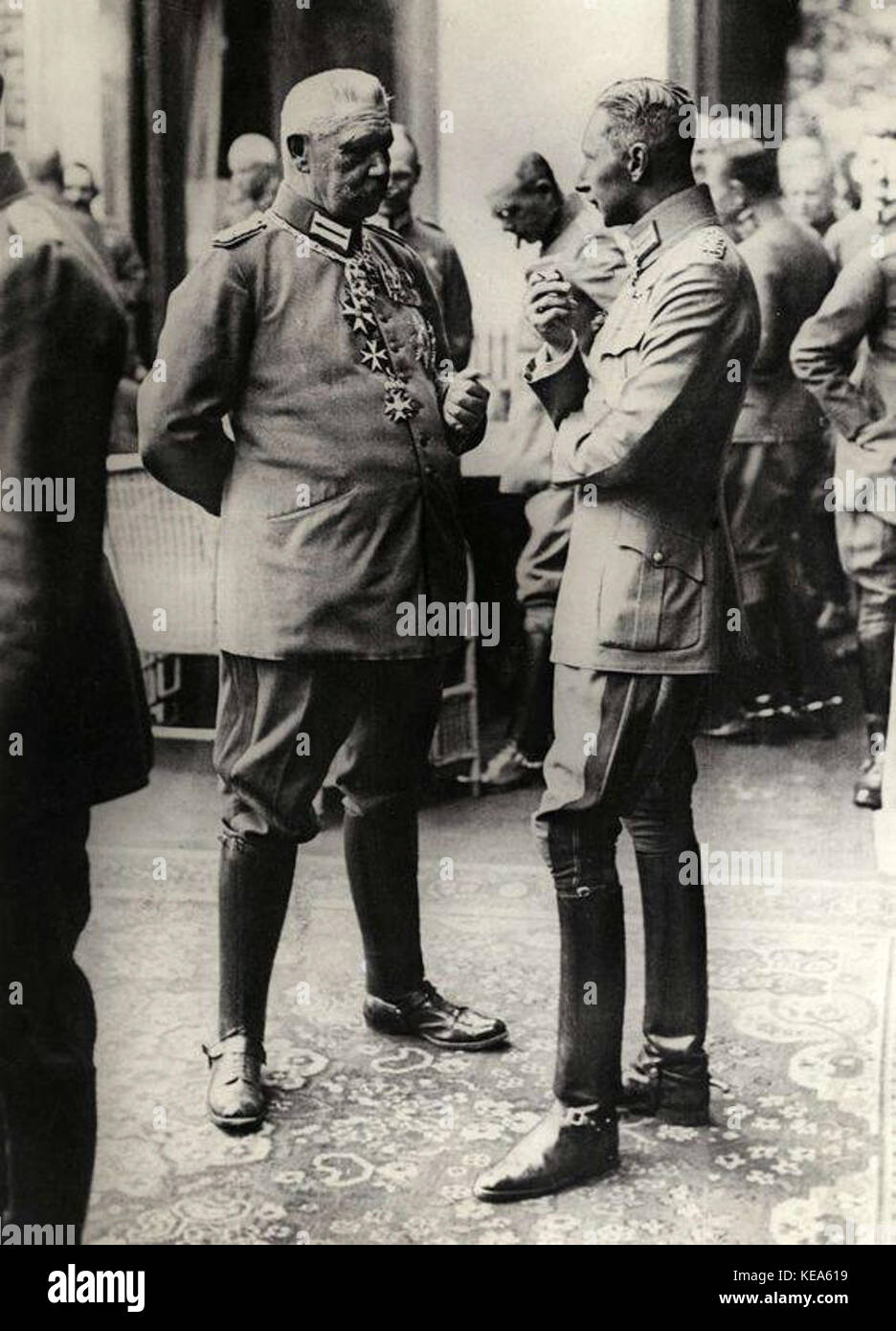 Le maréchal Paul von Hindenburg Le Prince Wilhelm III Juin 1918 Banque D'Images