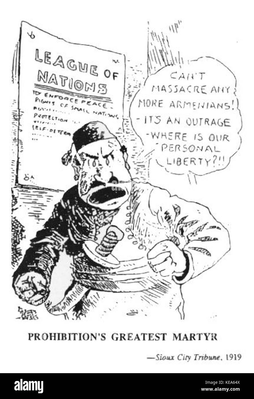 Ce titre fait référence aux événements historiques tragiques du génocide arménien, en se concentrant sur les victimes qui ont souffert pendant la période de l'interdiction au début du XXe siècle. L'expression "plus grand martyr" fait référence aux graves injustices et pertes subies au cours de cette période. Banque D'Images