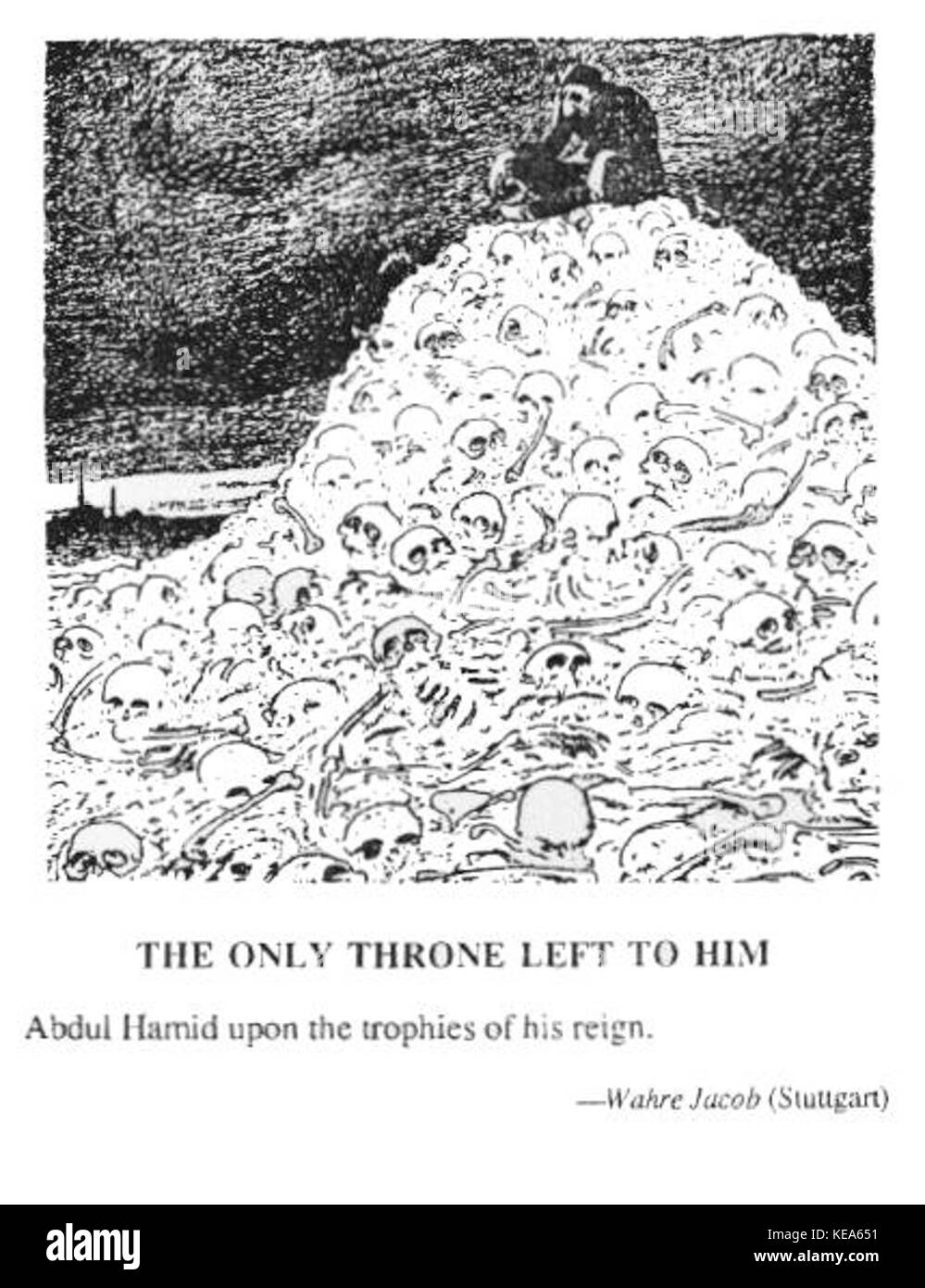 Le titre fait référence aux séquelles des massacres hamidiens, une série d'événements violents survenus à la fin du XIXe siècle dans l'Empire ottoman, qui ont eu un impact sur de nombreuses communautés, en particulier les Arméniens, et ont conduit à l'effondrement de certaines structures de pouvoir. Banque D'Images