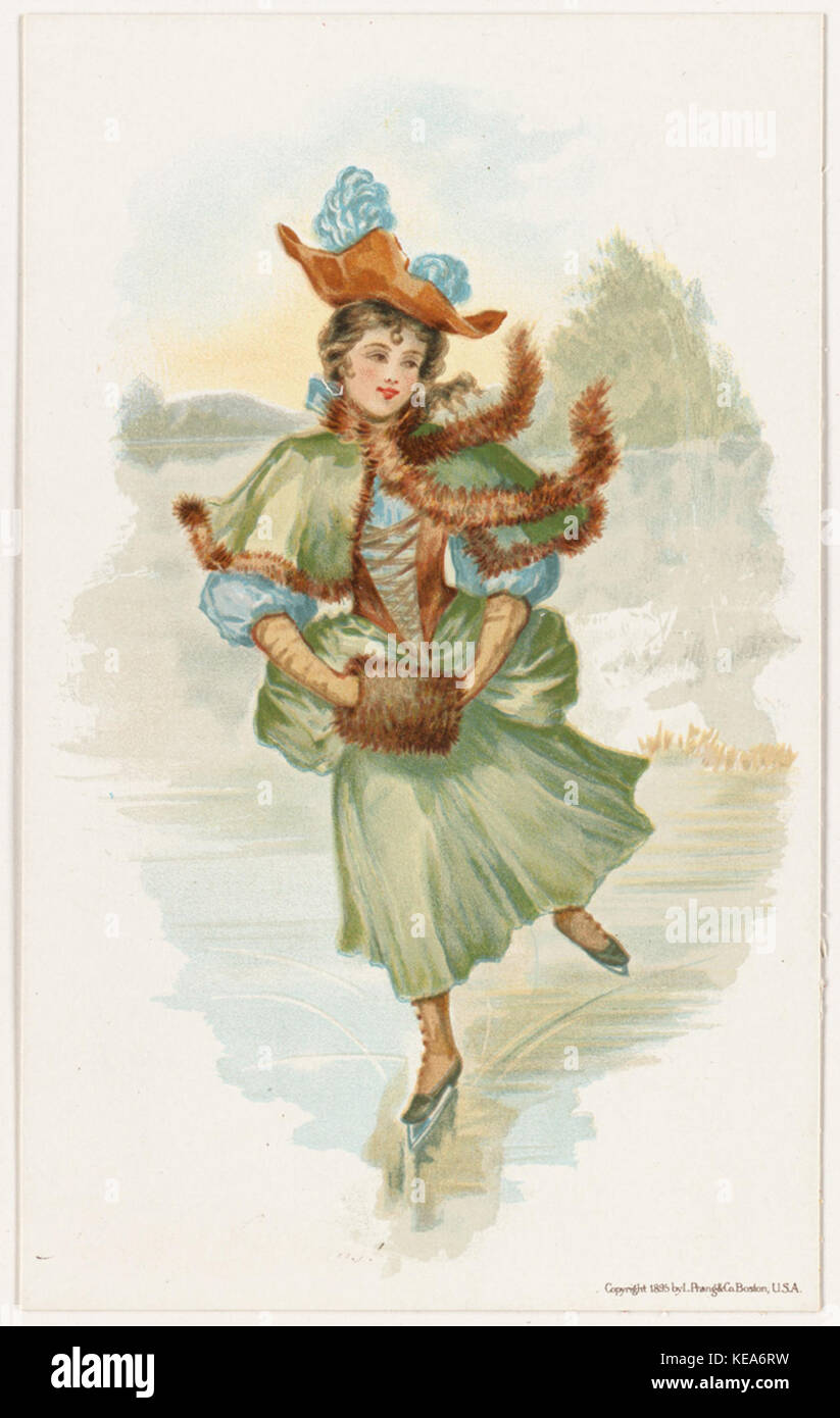 Femme Patinage (Boston Public Library) Banque D'Images