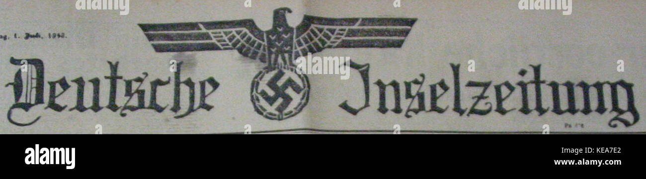 Deutsche Inselzeitung 1943 Banque D'Images