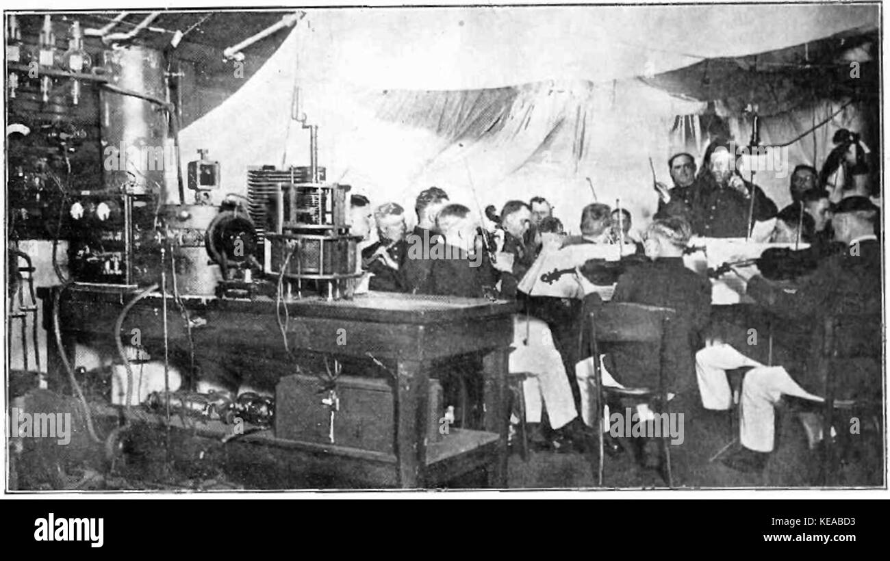 U.S. Marine groupe jouant sur la station de radio en FR Anacostia, D.C. (1922) Banque D'Images