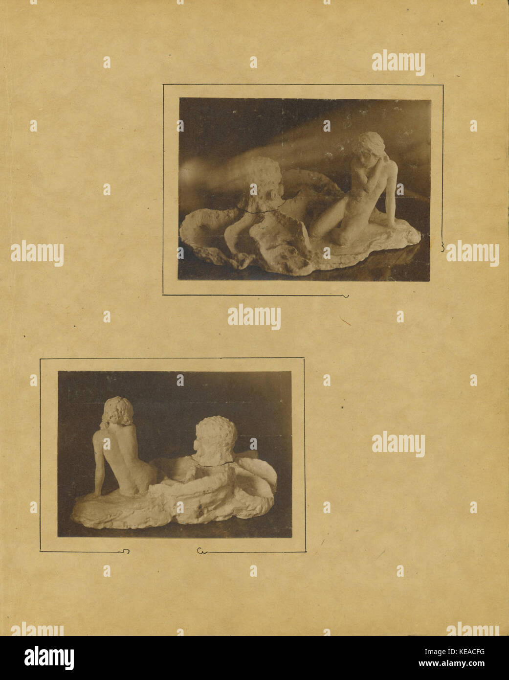 Stand d'encre en terre cuite (Fille avec Octopus), des sculptures de Caroline risque avec des photographies par Williamina Parrish, page 2 Banque D'Images