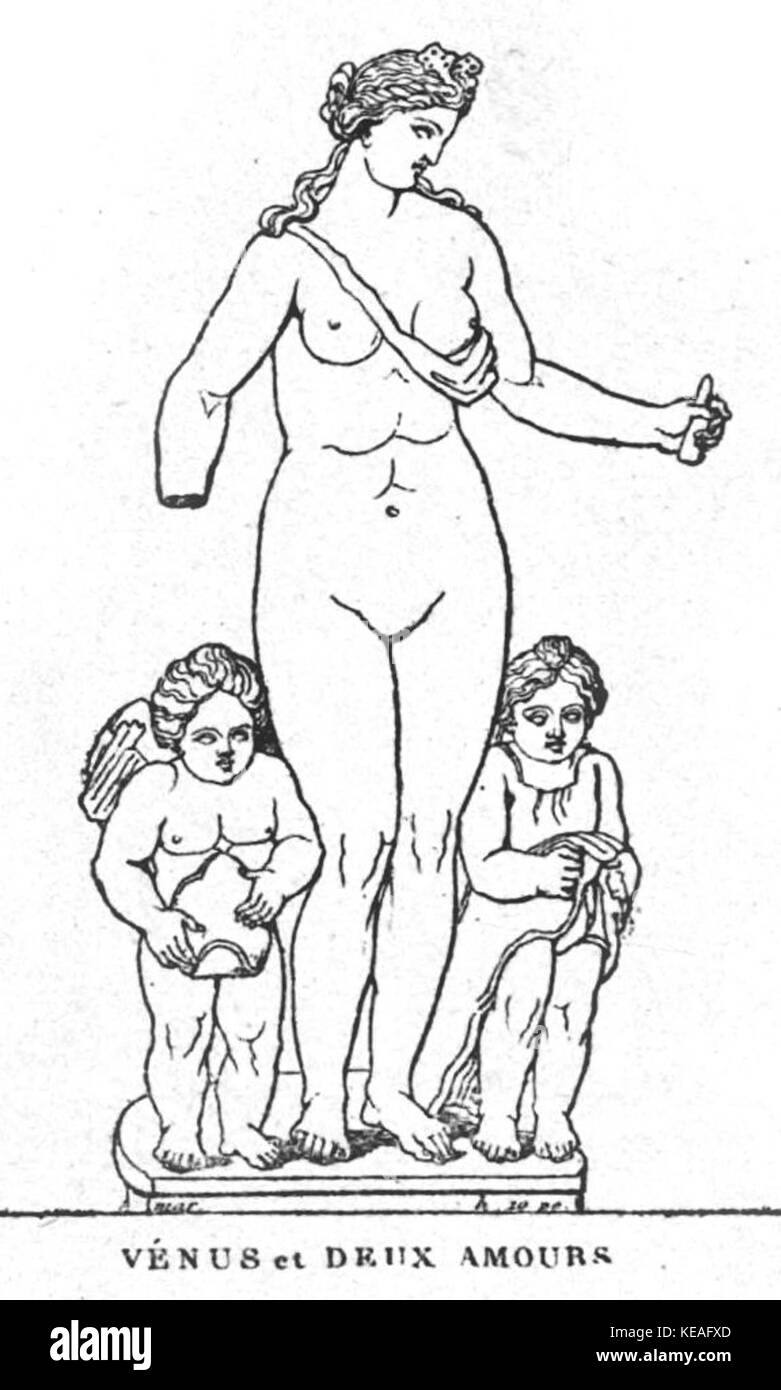Vénus avec deux cupids 1 Banque D'Images