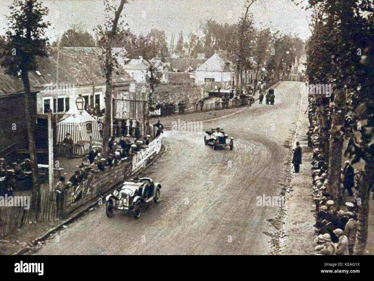 24 heures du Mans 1926, virage de Pontlieue Banque D'Images