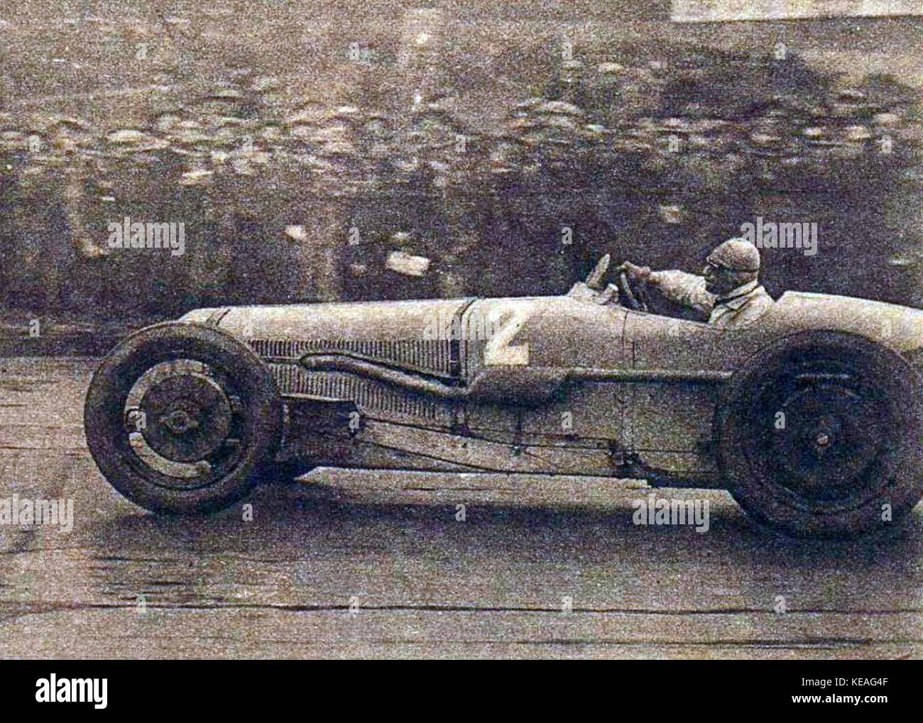 Robert Benoist vainqueur du Grand Prix de Grande Bretagnee en octobre 1927 sur Delage Banque D'Images
