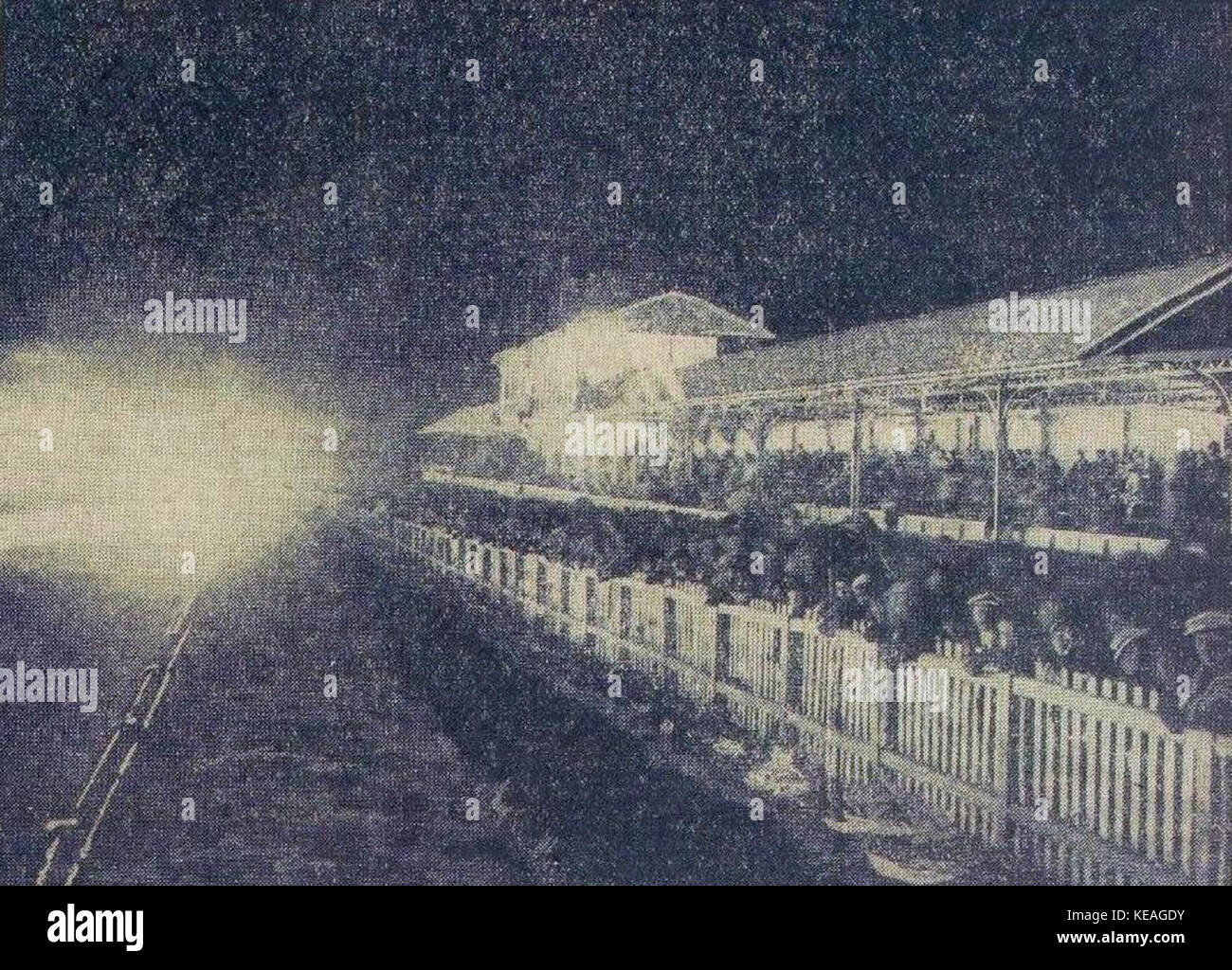 Les 24 Heures du Mans 1933 de nuit Banque D'Images