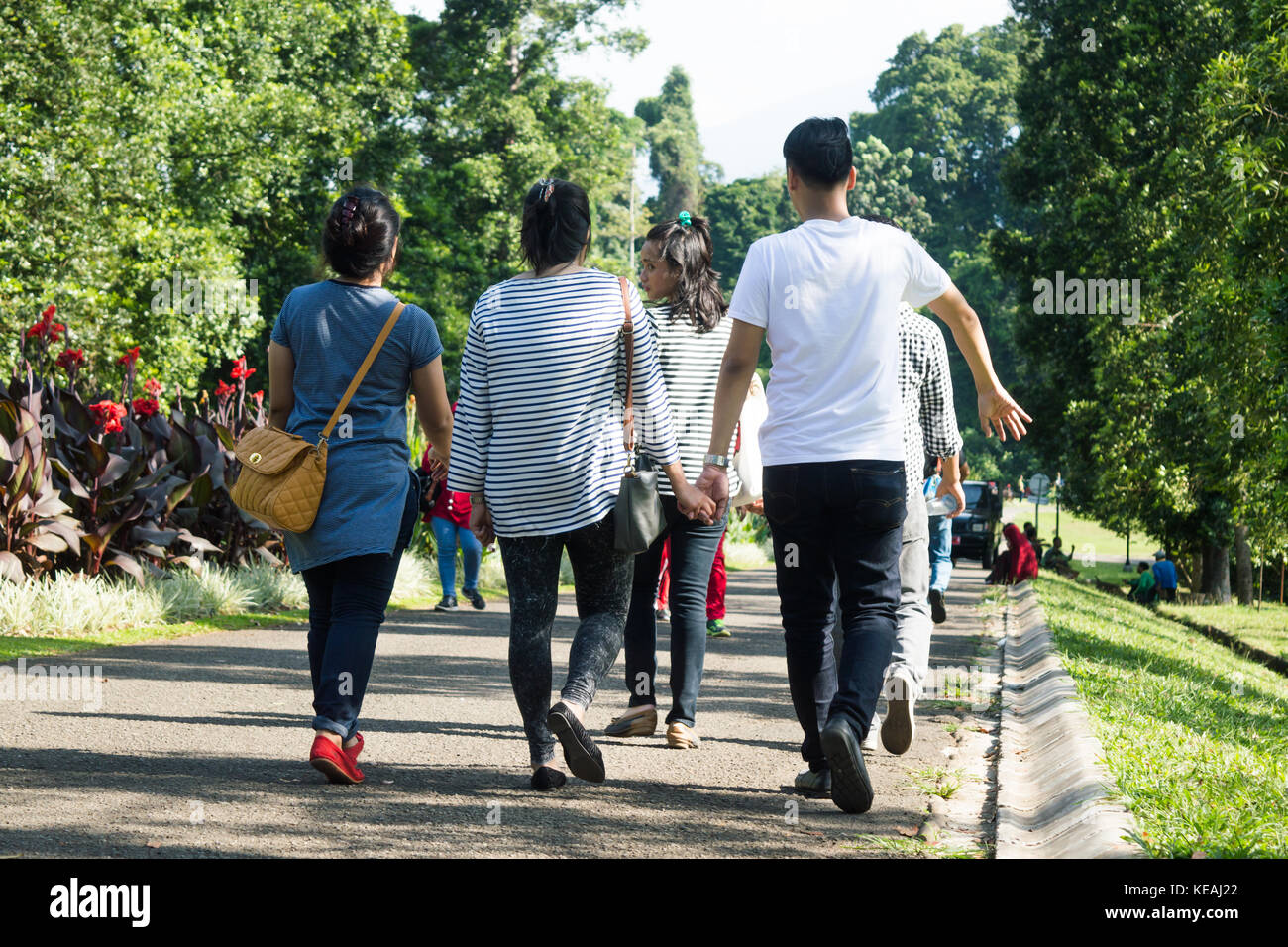 Les gens d'Asie sur le parc Banque D'Images