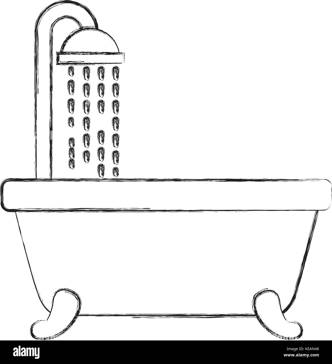 Old style bathtub Banque d'images vectorielles - Alamy
