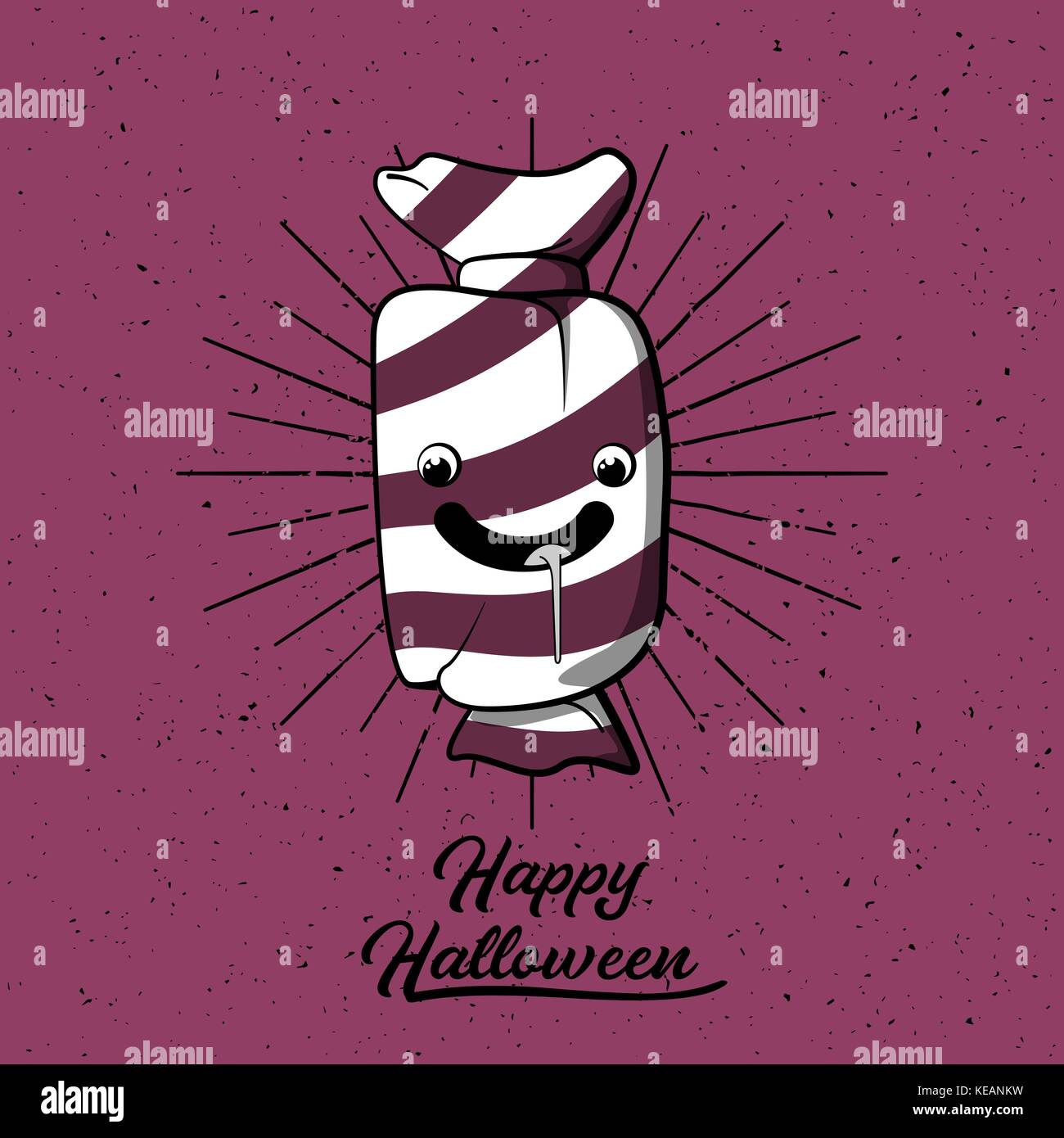 Cartoon halloween halloween heureux. sign. vector illustration. Illustration de Vecteur