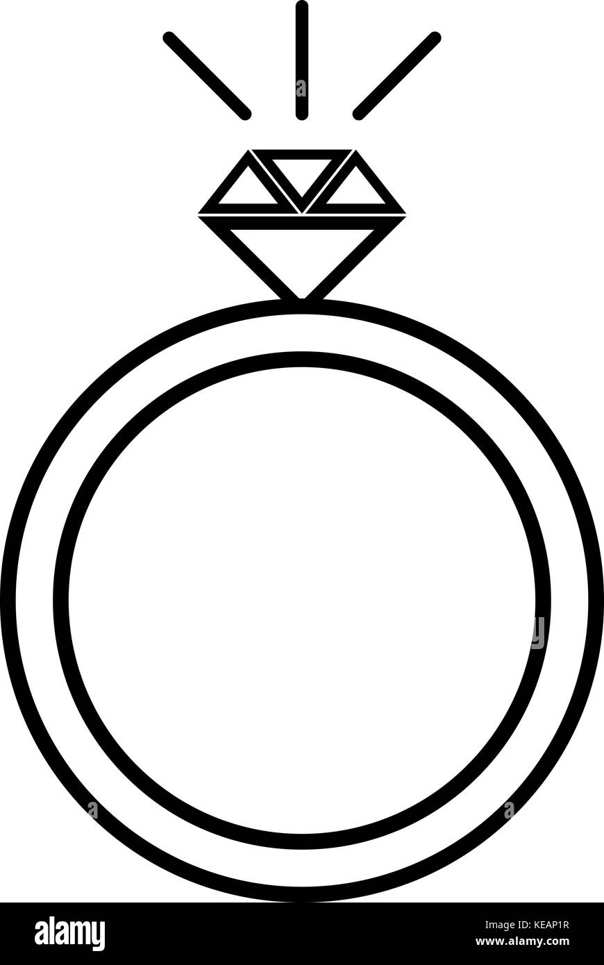 Bague de fiançailles en diamants icône . illustration simple de bague de fiançailles en diamants icône vecteur pour la conception web isolé sur fond blanc Illustration de Vecteur