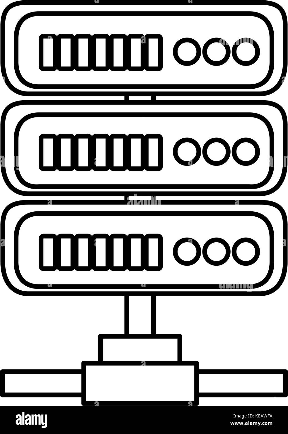 L'icône du centre de données serveur vector illustration design Illustration de Vecteur