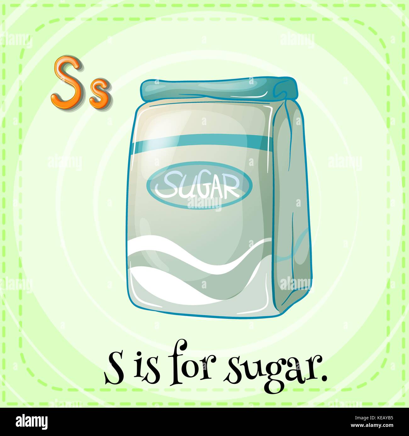 Jeu de lettre s'est pour le sucre Illustration de Vecteur