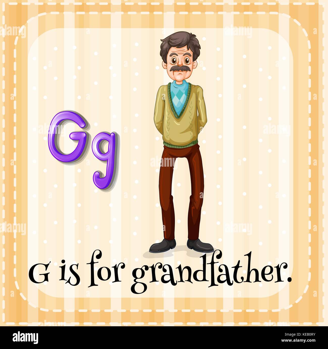 G est pour grand-père Illustration de Vecteur