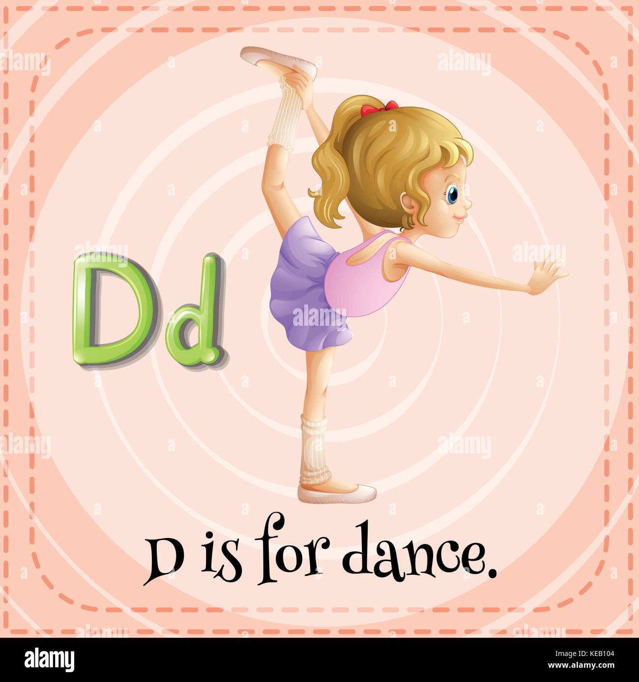 L'alphabet D est pour la danse Illustration de Vecteur