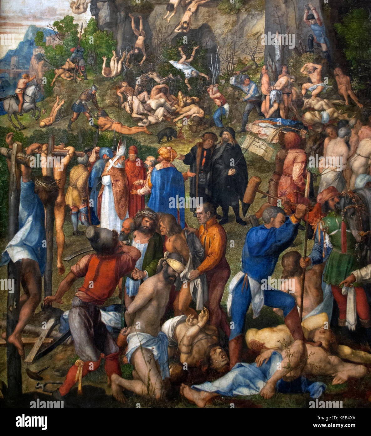 Albrecht durer (1471-1528) peintre allemand de la renaissance.. le martyre des dix mille, 1508. L'histoire de l'Art Museum de Vienne. L'autriche.. Banque D'Images