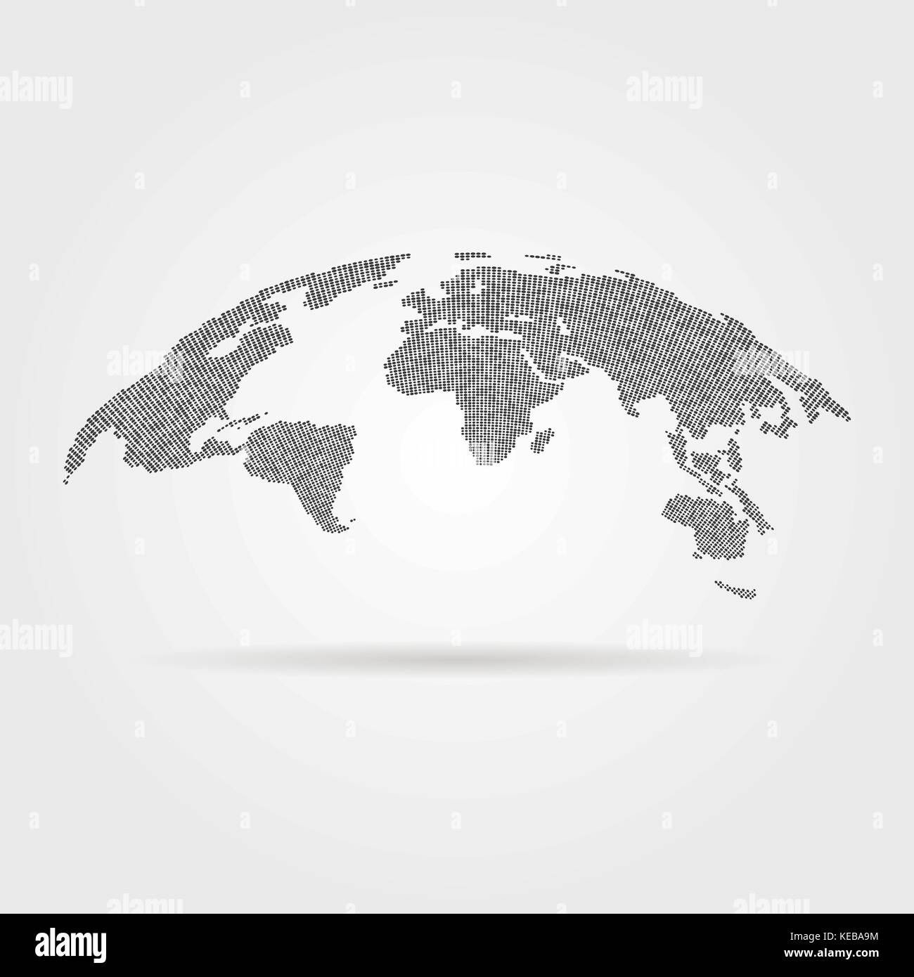 Carte du monde global noir points de Illustration de Vecteur