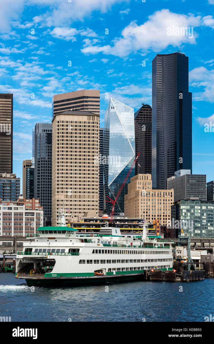 Le centre-ville et front de mer, Seattle, Washington, USA Banque D'Images