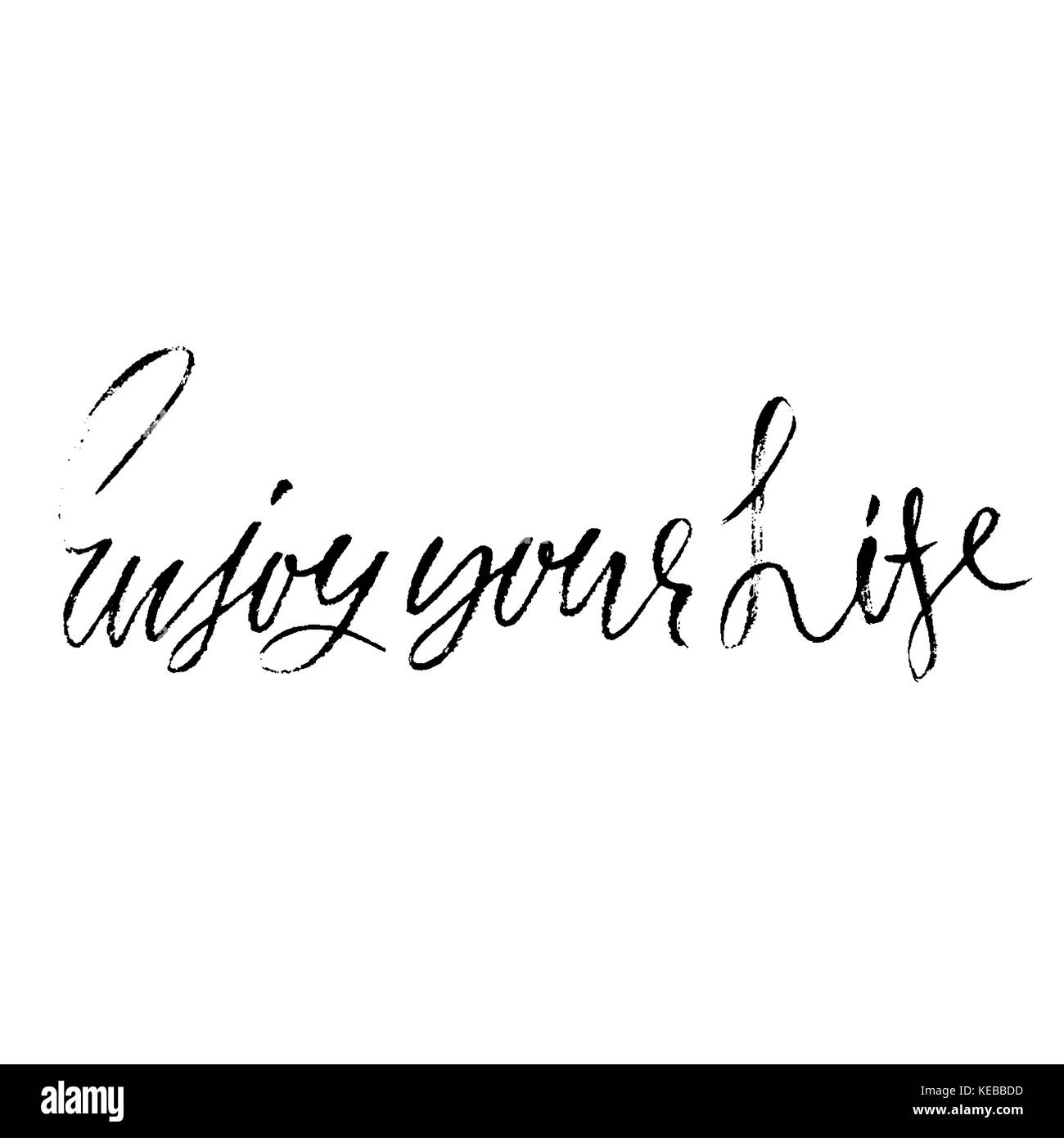 Profitez de votre vie. inspiration et de motivation. devis pinceau peint à la main. lettrage moderne typographie manuscrite. vector illustration. Illustration de Vecteur