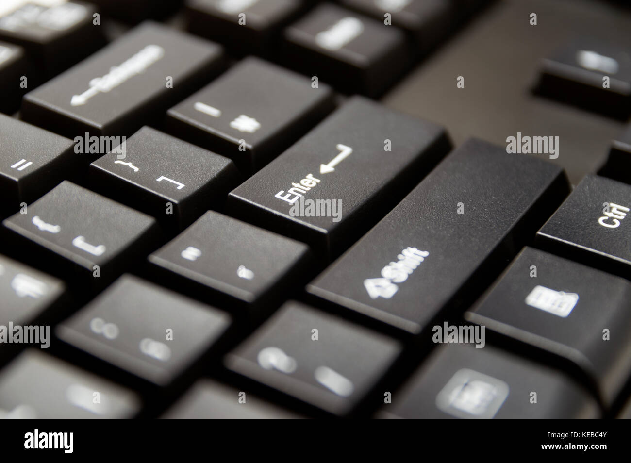 Clavier ordinateur isolé:touche entrée Banque D'Images